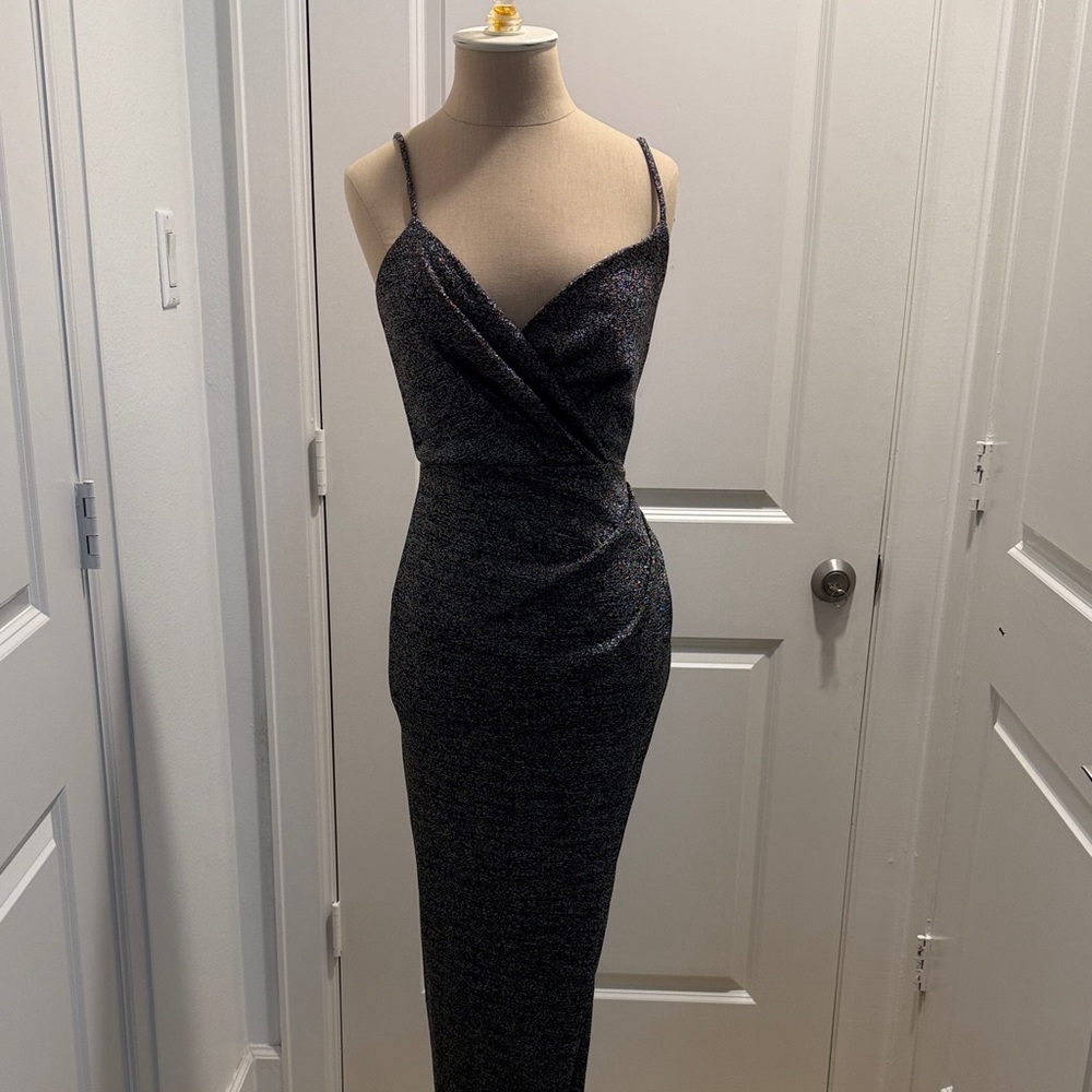 Symphony Black Glitter Maxi Dress